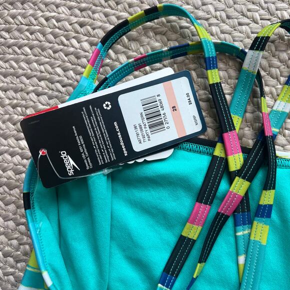 Speedo One Piece Prolt Volt Back Printed Sz 28/Small - Picture 8 of 8